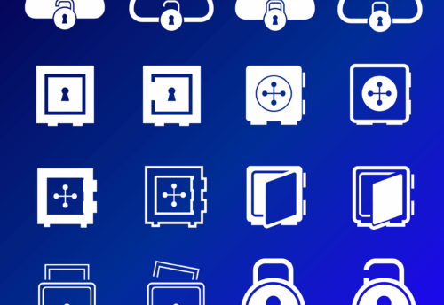 Free safe nature lock vector