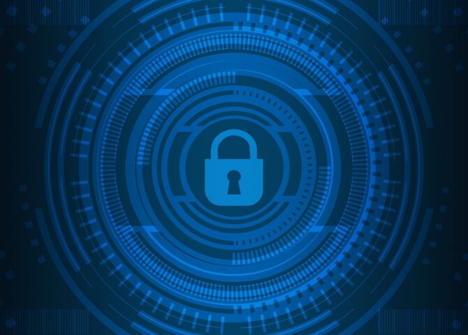 Free cyber security technology network illustration