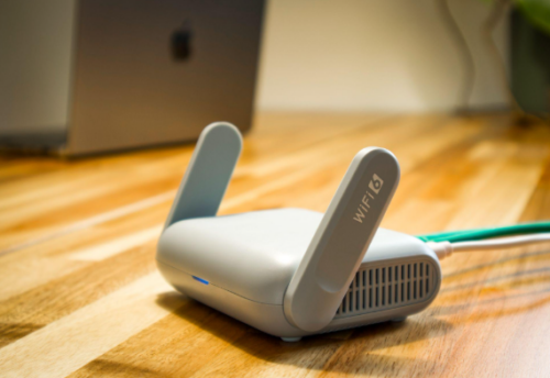 white wifi router